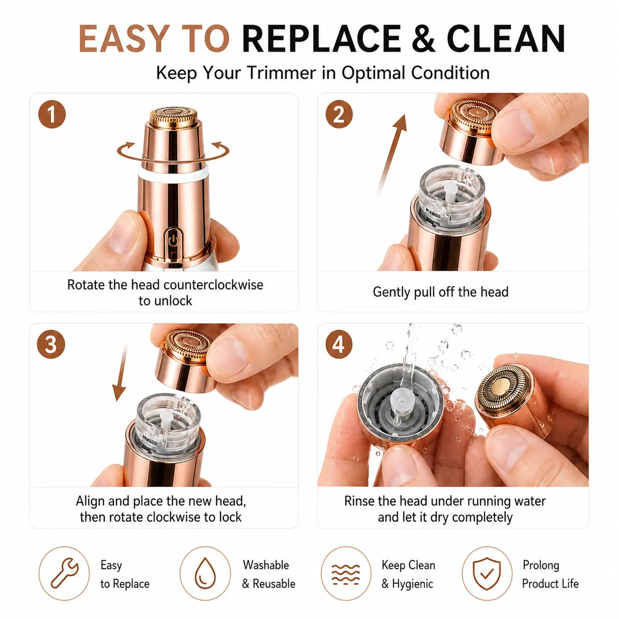 OANVA 2 in 1 Facial & Eyebrow Hair Trimmer for Women, Rechargeable Face Razor, Lip & Peach Fuzz Remover, Precision Eyebrow Shaper, Portable Painless Hair Removal Tool.Summerwins Dealsforyoudays,Summerhairstyles,Dorm Essentials